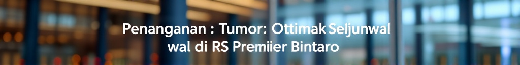 Penanganan Tumor Otak Optimal Sejak Awal di RS Premier Bintaro